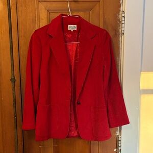 Vintage corduroy red blazer